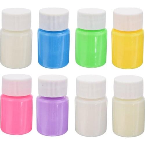 1PC 20ml Glow in the Dark Phosphor Pigment Luminous Glitter Acrylic Paint Fluorescent Paint For Kid DIY Art Graffiti Supplies