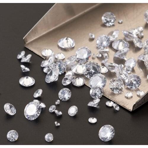 Pandahall 10-50pcs Clear Grade A Cubic Zirconia Cabochons for Jewelry Beads DIY Earring Necklace Bracelet Making