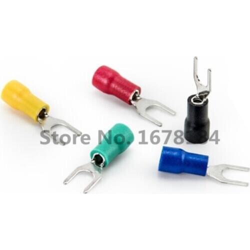 1000pcs SV1.25-3 Furcate Terminal Cable Wire Connector Insulated Wiring Terminals electrical Lug crimp terminal