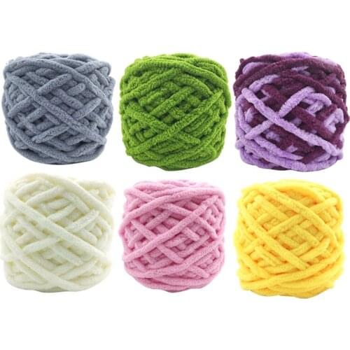 100g DIY Chenille Yarn Anti-pilling Velvet Yarn Polyester Blended Cotton Hand-Knitting Thread For Cardigan Scarf Cotton Supplies