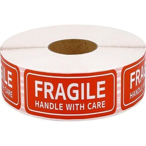 2.5*7.5cm Fragile Stickers Handle with Care Warning Stickers, for Safe Shipping Packing Stickers 150 500PCS Adhesive Labels