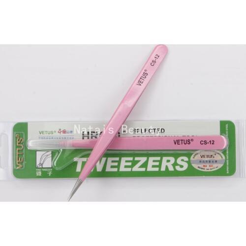 5 pcs/lot VETUS Eyelash Extension Tools Eyelashes Pink Tweezer Free Shipping