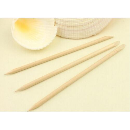 50pcsX104mm Nail Art Design Orange Wood Stick Cuticle Pusher Remover Manicure Care + high quality Free Shipping