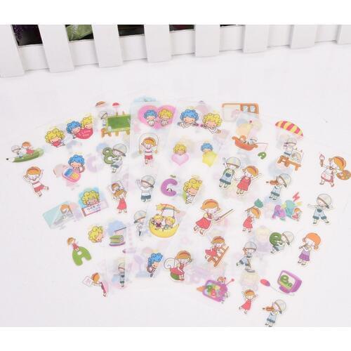 6pcs Lovely happy childhood pvc sticker Organizer Calendar Diary Book Planner Scrapbook Decoration Diary Sticker papeleria