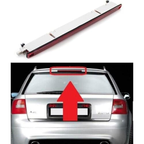 1pcs Car Red High-position Brake Light Auto Stop Lamp Smoked Lens Additional Brake Lights Assembly for Audi A6 AVANT 1998-2005