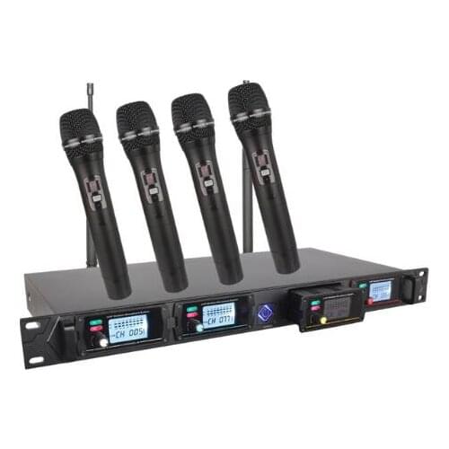 Wireless microphone system 8000GT professional UHF channels dynamic microphone professional 4 karaoke microphone + latest concep