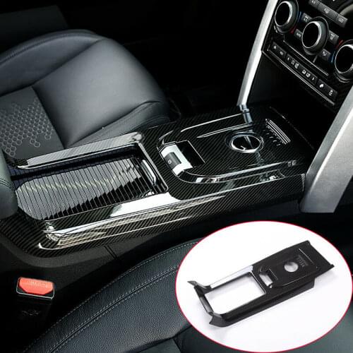 Carbon fiber Center Console Gear Shift Cover Trim For Land rover Discovery Sport