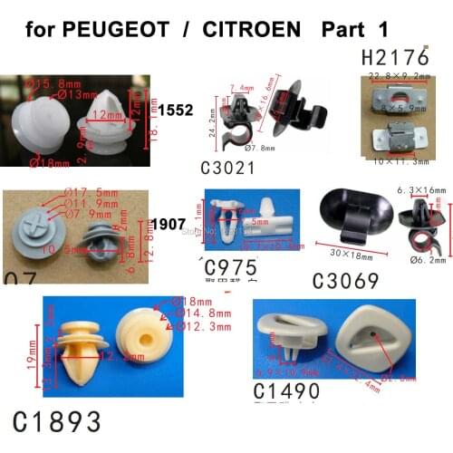 500x OEM Decorative door fastener Trim skirt Surrounded by clip for Peugeot for CITROEN for Benz car plastic clips auto clips