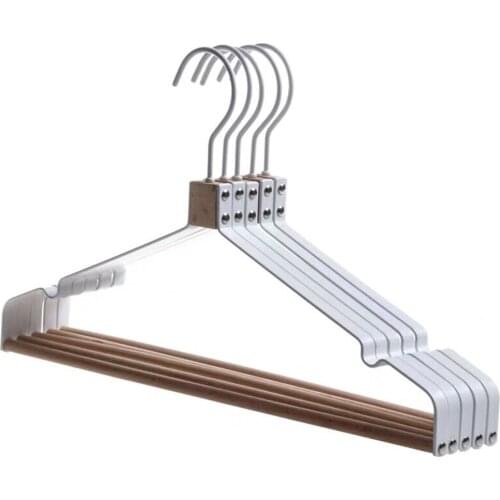 5pcs/lot Wood Hangers For Clohtes Adult Wooden Hanger Hotel Clothes Store Hanger Gold Hooks