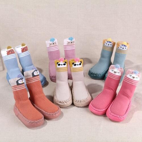 Flower Tail Mouse 2020 New Style Autumn Stereo Long Waist Baby Socks Infant Cartoon Children Anti-slip Floor Socks