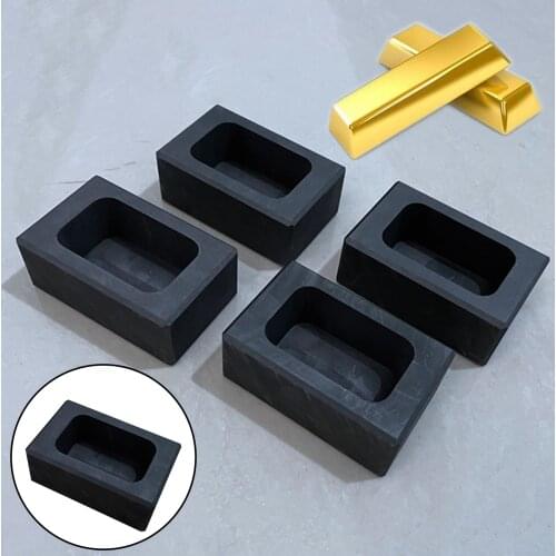 Graphite Ingot Bar Mold Mould Crucible for Melting Gold Silver Casting Refining DIY Precious Jewelry Brass Copper Zinc