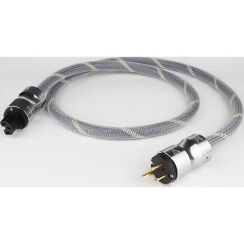 Hi End 7N Copper SCHUKO Power Cable Gold Plated EU/US Power Plug Cable Hifi Power Cord Cable for DVD CD AMP Power Line