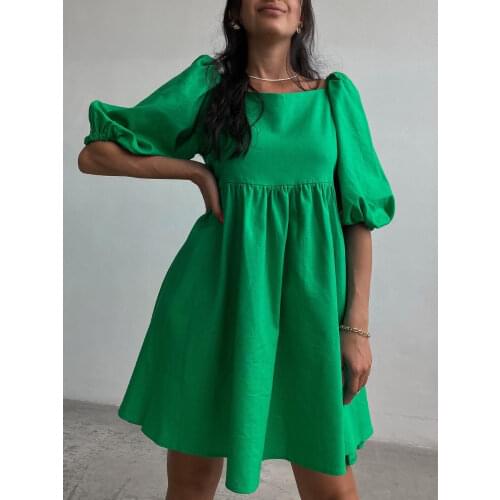 Зеленые летние платья Kalenmos China At AliExpress