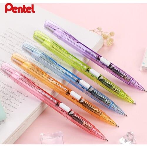 1pc Japan Pentel techniclick new transparent color mechanical pencil 0.5mm clear color side-press pencil PD105T