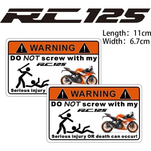 KODASKIN Motorcycle Cheap 2D Creative Warning Sticker Decal for RC125