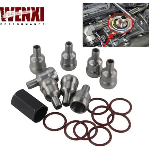 High Pressure Oil Rail Ball Tube Repair Kit with Tool & O-rings for Ford F-250/F-350 6.0L 03-10 Car Repair Tools WX-FRR01