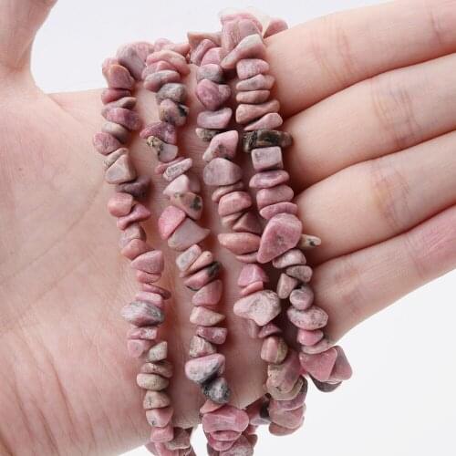 Natural Irregular Red Pattern Stone Bead Gravel Beads for Jewelry Making DIY Bracelet Necklace Handmade Accessories 15'' /Strand