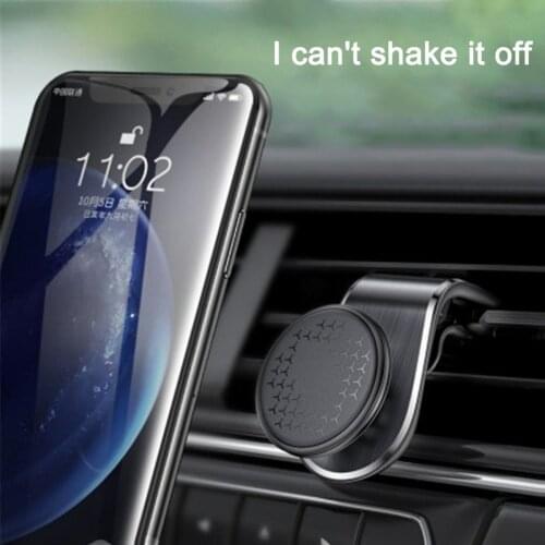 F19 Magnetic Car Phone Holder Universal Air Outlet Metal Magnetic Navigation Car Bracket 360 Degree Rotation Holder For iphone