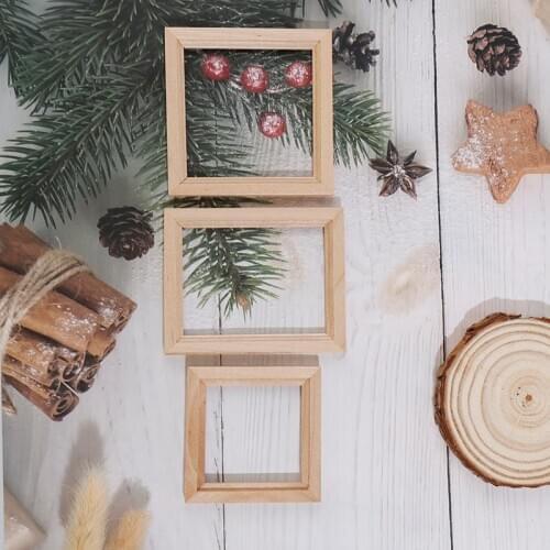 1/12 Dollhouse Miniature Wood Photo Frame Simulation Furniture Model Accessories Doll House Decoration