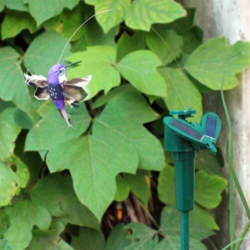 New Solar Rotating Bird Funny Solar Toy Flying Hummingbird Powered Birds For Outdoor Yard Garden Decoration Accessories