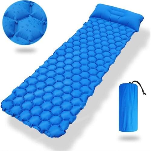 2021 New Camping Mat Inflatable Mattresses Camp Air Mattress Outdoor Mat Tent Mat Ultralight Sleeping Pad Hiking Folding Bed