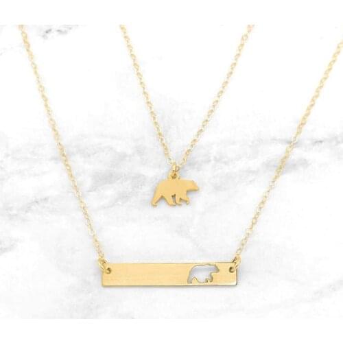 Mother Daughter Bear Necklace Set • Mother Daughter Necklace Set • Mama Bear Necklace • Bear Necklace • Mothers Day Gift