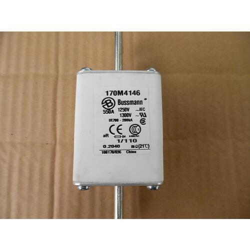 Fuses: 170M4145 500A 1250V / 170M4195 500A / 170M4146 550A / 170M4196 550A 1250V aR