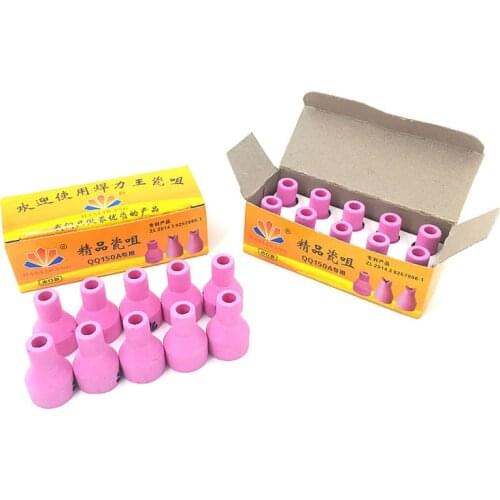QQ150A Argon Tig Welding Torch Accessories Thickened Porcelain Nozzle Ceramic Alumina Nozzle Cups 6*30mm 9*30mm Rework Nozzle