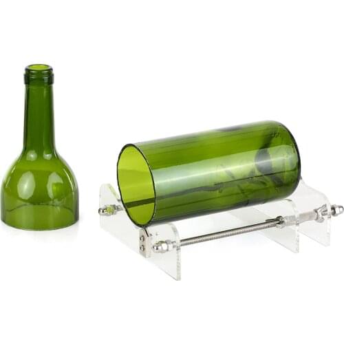 Glass Bottle Cutter Acrylic DIY Wine & Beer Bottle Cutting Machine Tool with Sandpaper for Wine Beer Bottles Mason Jars