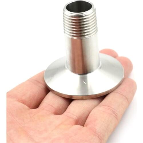 1/2" DN15 Stainless Steel Sanitary Male Threaded Ferrule OD 50.5mm fit 1.5" Tri Clamp
