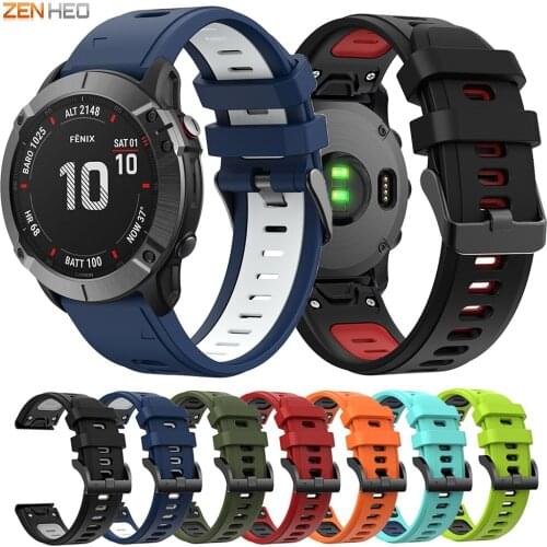 Silicone Strap For Garmin Fenix 6/6 Pro Smart Watch Band Replacement Quick Release Watchband For Garmin Instinct/Approach S60
