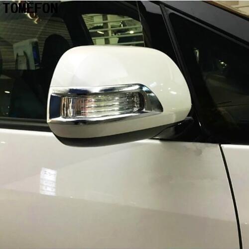 TOMEFON For Toyota Estima Previa Tarago 2016 ABS Chrome Side Rearview Mirror Cover Fender Trim Auto Exterior Styling 2PCS