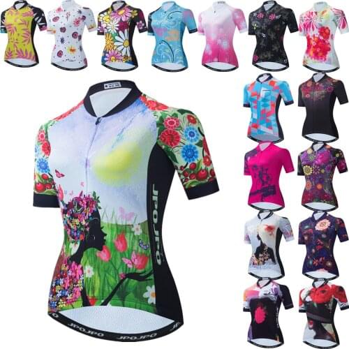 2021 Women Cycling Jersey Tops Summer Mountain Bicycle Clothing Maillot Ciclismo Short Sleeve MTB Bike Jersey Size S-3XL