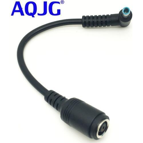 1pcs 7.4*5.0mm jack to 4.5*3.0mm Right Angle Plug DC Power Charger Adapter Converter with Cable Connector for DELL for HP Laptop
