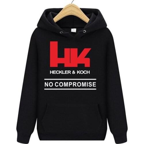 2020 Spring Autumn HK Logo Heckler Koch Firearms No Compromise Man Hoodies Sweatshirts Men Jacket Women Streetwear Hoodie