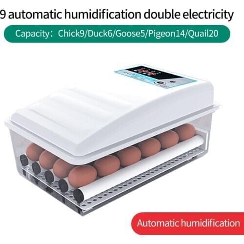 9/12 Eggs Automatic Incubator Brooder Chicken Pheasant Tray Full Automatic Incubator Farm Hatchery Machine Incubator for Poultry