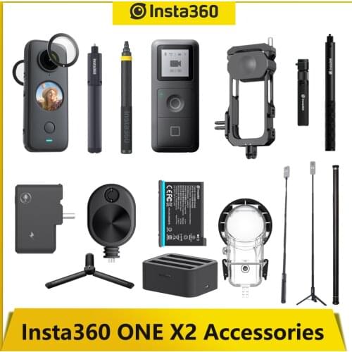 Insta360 ONE X2 Accessories (Battery/Hub/Tripod/Selfie Stick/Bullet Time Cord/Lens Guards/Carry Bag/Dive Case/GPS Smart Remote