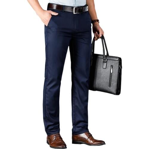 2021 Spring summer new mens pants business high quality brand stretch straight pants men casual pants trousers men clothing