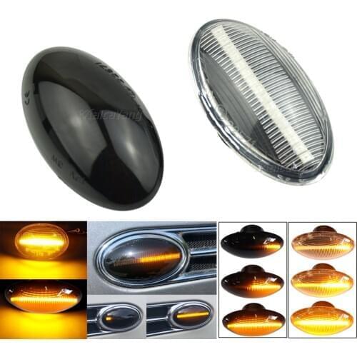For Mini Cooper R50 R53 2002-2006 Dynamic LED Turn Signal Side Marker Light For Mini Cooper R52 2004-2008 LED Side Repeater Lamp