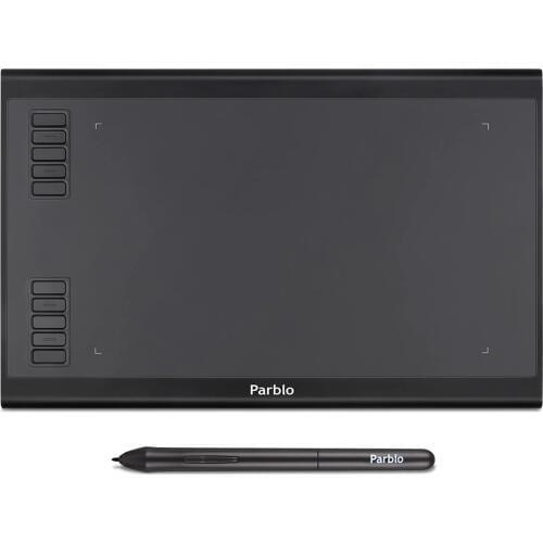 Parblo A610 Plus Digital Drawing Tablet With the Passive Pen of 8192 Pressure Levels 10 Express Keys