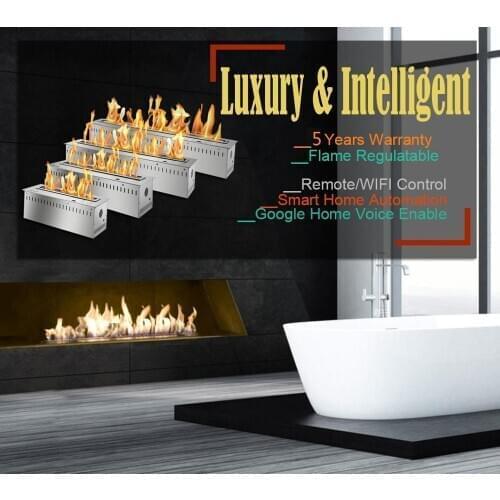 Inno-Fire 60" remote fire place burner indoor ethanol fireplace