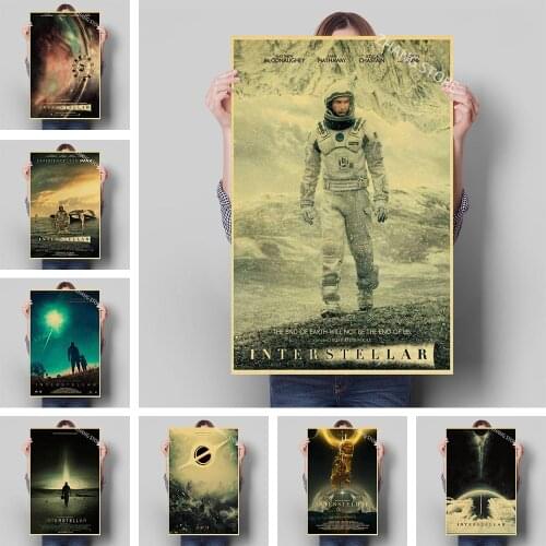 Classic Interstellar Retro Movie Poster Canvas Paintings And Living Room Wall Art Prints Suitable For Modern Home Decor