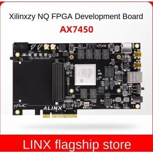 FPGA Development Board Xilx Zynq Development Board Arm 7100 FMC PCIe Black and Golden ALINX AX7450