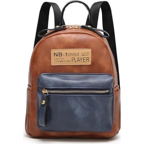 Mini Backpack Women Casual PU Leather Shoulder Bag For Teenage Girls Multi-Function Small Female Ladies School Backpack Mochila