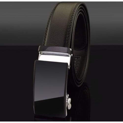 Mens Fashion Automatic Buckle Leather Luxury Man cinturones hombre white men Belt Alloy buckle Belts for Men 130cm 135cm 140cm
