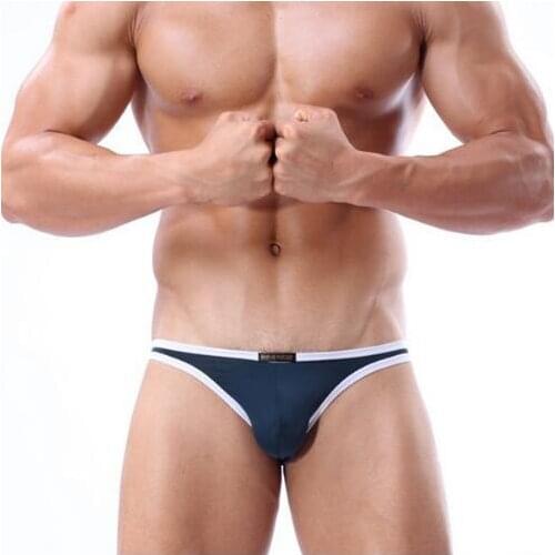 High quality Brave Person solid underwear Men Fashion Sexy Briefs Nylon Spandex Low Waist Male Underwear Men Sexy underpants