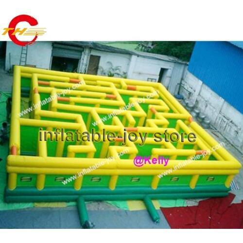 Free air shipping 8x8x2mH inflatable maze game, popular inflatable maze pluzzle, inflatable maze haunted for sale