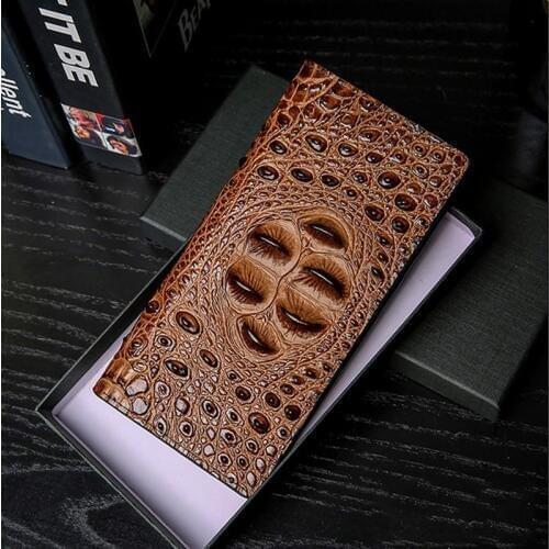 New crocodile-patterned mens handbags mens handbags long multi-functional wallet business casual fashion trend 008
