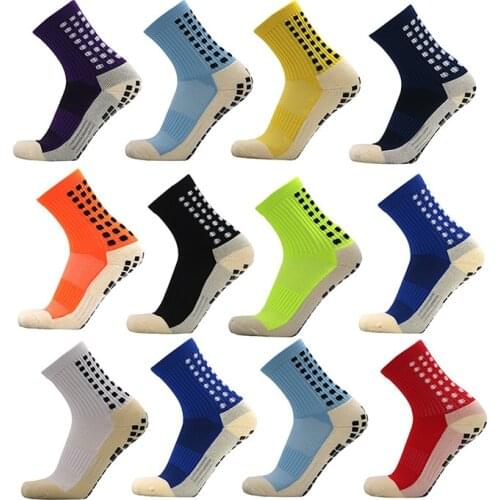 New Sports Anti Slip Soccer Socks Cotton Football Grip socks Men Socks Calcetines (The Same Type As The Trusox)