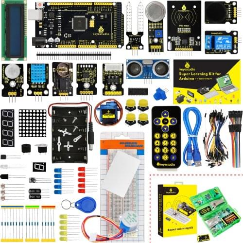 Updated Version Keyestudio Super Starter Kit For Mega 2560 R3 Board(USB serial Chip is CP2102)For Arduino Starter Kit +Tutorial